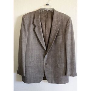 VITTORIO REX Italy 100% Pure Wool Men's 44R  Brown Tweed Sport Coat 2 Button‎